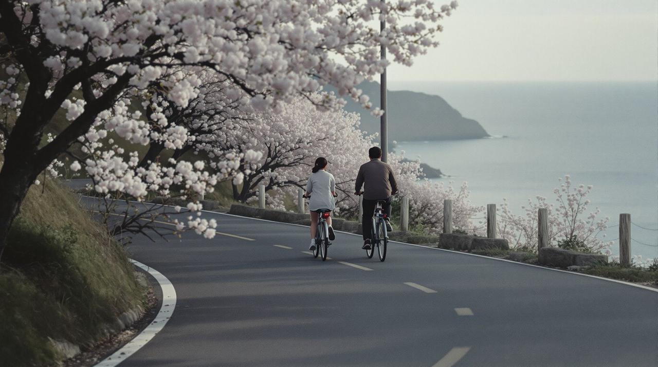 晚春 代表场景：镰仓的海岸，父女在晚春里完成各自的转身